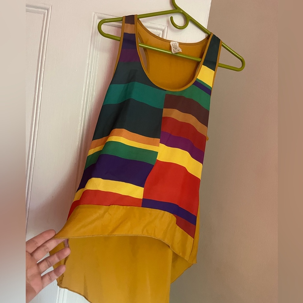 Topia Multicolor Striped Vintage Tank Top
